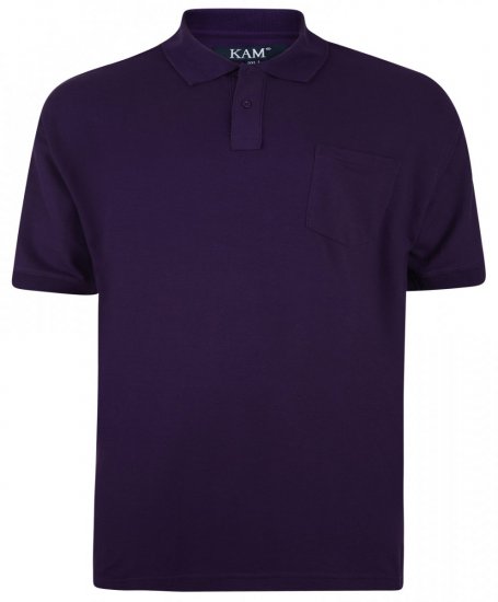 Kam Jeans Polo Purple - Polos - Polos homme grande taille
