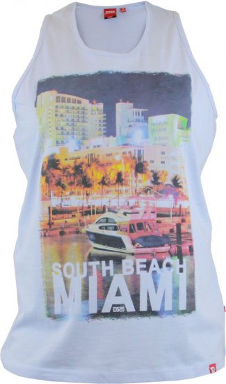 D555 Vest Miami Blue - T-shirts - T-shirts Homme Grande Taille