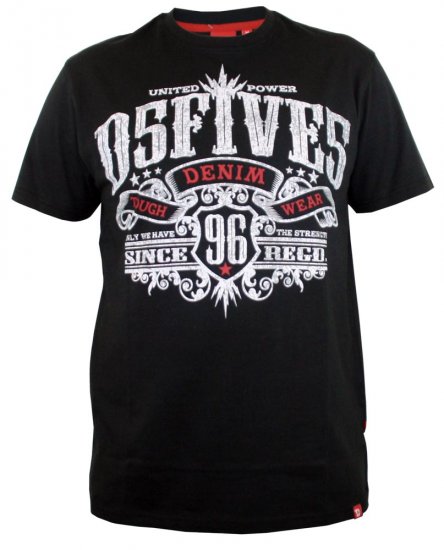 D555 Ames T-shirt Black - T-shirts - T-shirts Homme Grande Taille