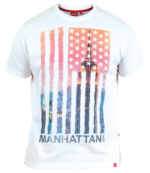 D555 Ollie T-shirt White - T-shirts - T-shirts Homme Grande Taille