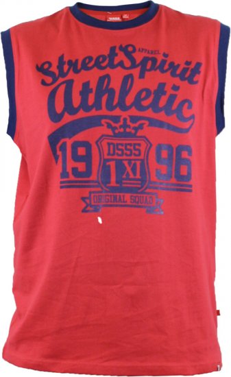 D555 Vest Rally Red - T-shirts - T-shirts Homme Grande Taille