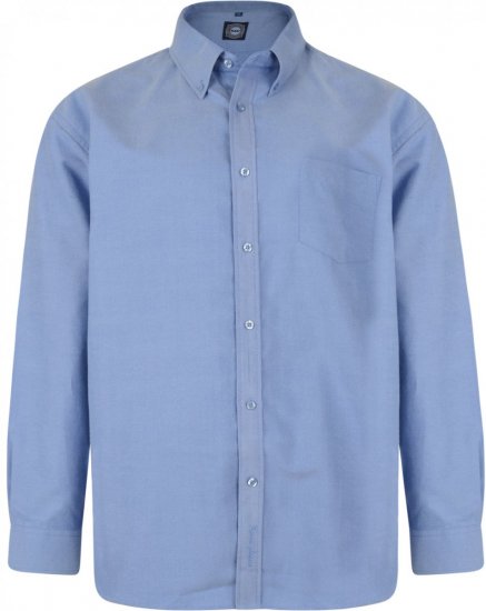 Kam Oxford shirt Long sleeve Blue - Chemises - Chemises Grandes Tailles Hommes