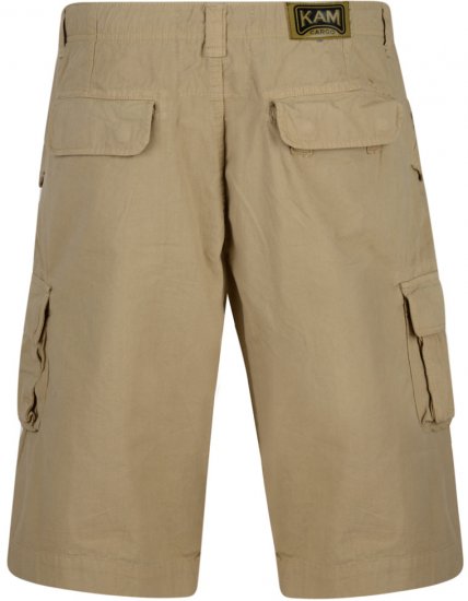 Kam Jeans 386 Cargo Shorts Sand - Shorts - Shorts hommes grande taille