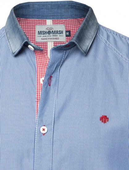 Mish Mash Stripe Holiday Navy - Chemises - Chemises Grandes Tailles Hommes