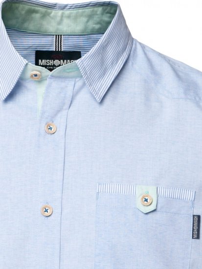 Mish Mash Covent Garden Blue - Chemises - Chemises Grandes Tailles Hommes