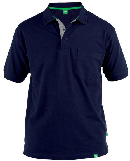 D555 Grant Polo Navy - Polos - Polos homme grande taille