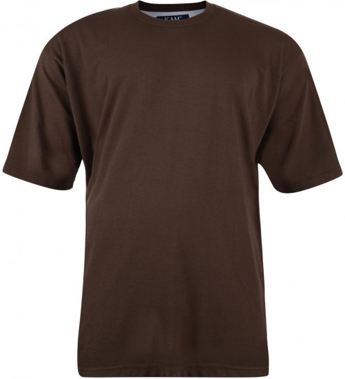 Kam Jeans T-shirt Brown - T-shirts - T-shirts Homme Grande Taille
