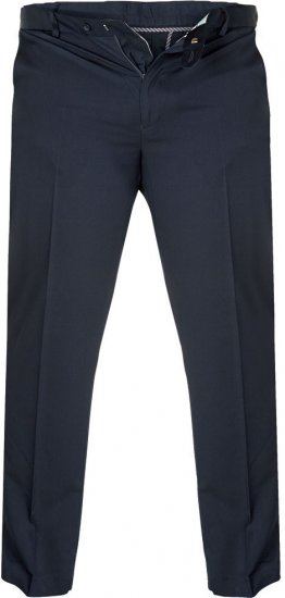 D555 Bruno Stretch Chino pants with Extenda Waist Indigo Blue - Jeans et pantalons - Jeans et Pantalons grande taille 