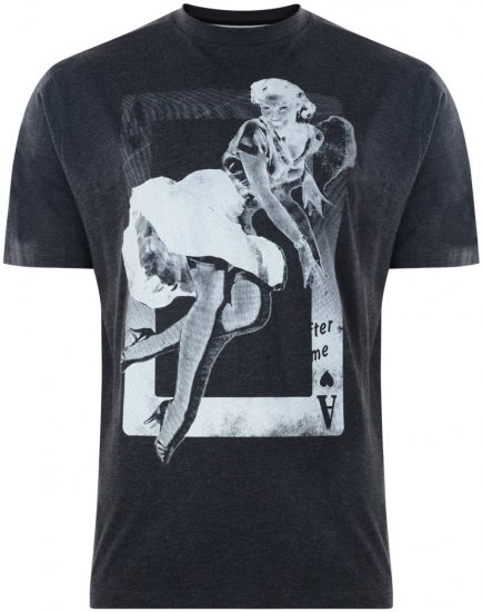 Kam Jeans 568 T-shirt Charcoal - T-shirts - T-shirts Homme Grande Taille