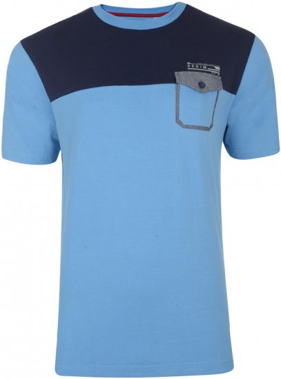 Kam Jeans 543 T-shirt Blue - T-shirts - T-shirts Homme Grande Taille