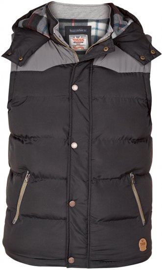D555 Paxton Vest Black - Vestes - Vestes homme grandes tailles