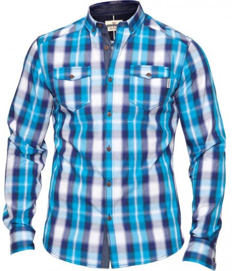 Mish Mash Transit Blue - Chemises - Chemises Grandes Tailles Hommes