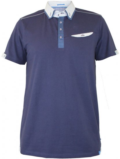 D555 Adler Navy - Polos - Polos homme grande taille