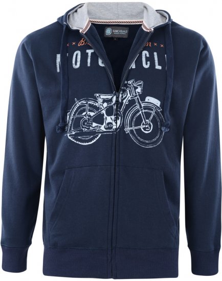 Kam Jeans 788 Navy Hoodie - Sweatshirts & hoodies - Sweatshirts/Hoodies grande taille homme