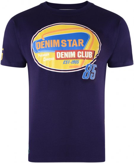 Kam Jeans Star 2-pack T-shirt Grey/Purple - T-shirts - T-shirts Homme Grande Taille