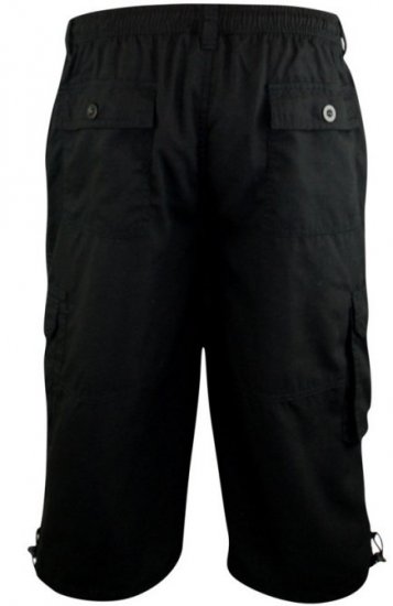 D555 Mason Cargo Shorts Black - Shorts - Shorts hommes grande taille