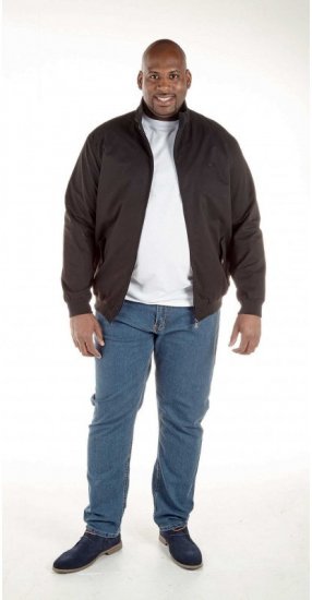 D555 Windsor Cotton Harrington Jacket Black - Vestes - Vestes homme grandes tailles