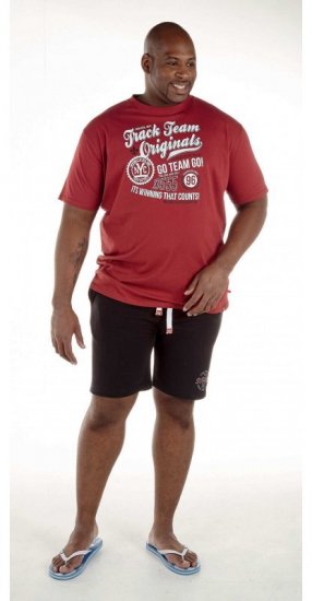 D555 Ernie T-shirt Dark Red - T-shirts - T-shirts Homme Grande Taille