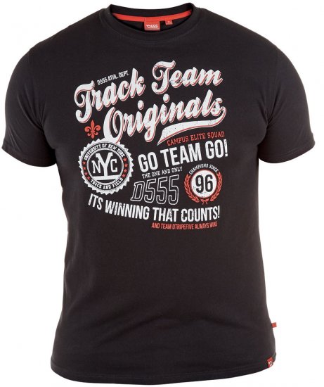 D555 Ernie T-shirt Black - T-shirts - T-shirts Homme Grande Taille