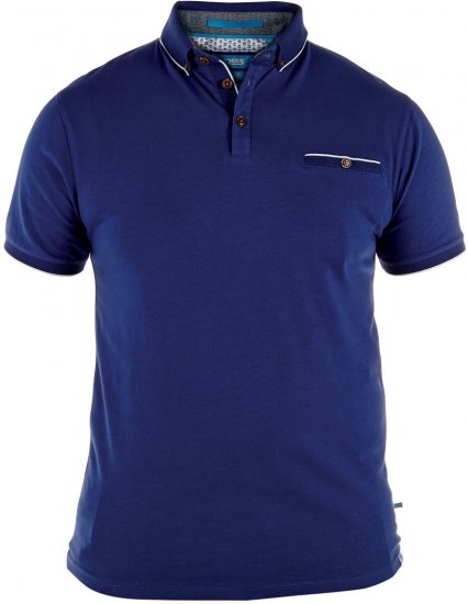 D555 Asia Polo Shirt Blue - Polos - Polos homme grande taille