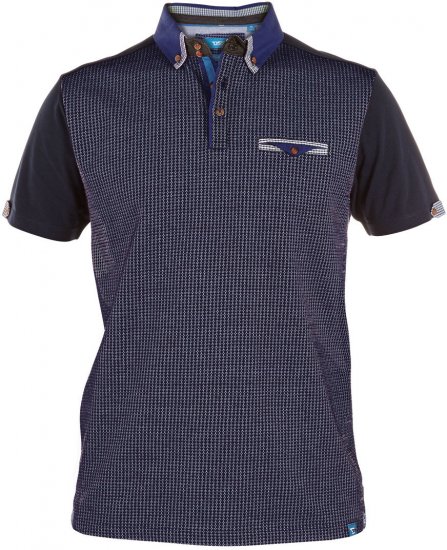 D555 Farley Polo Shirt Navy/Blue - Polos - Polos homme grande taille