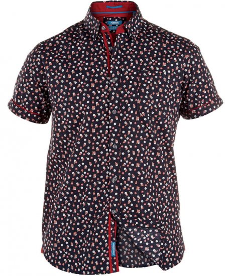 D555 Keaton Flower print Short Sleeve Shirt - Chemises - Chemises Grandes Tailles Hommes
