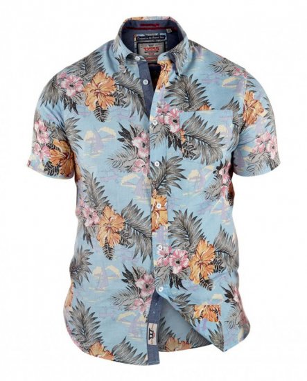 D555 Honolulu Short Sleeve Shirt - Chemises - Chemises Grandes Tailles Hommes