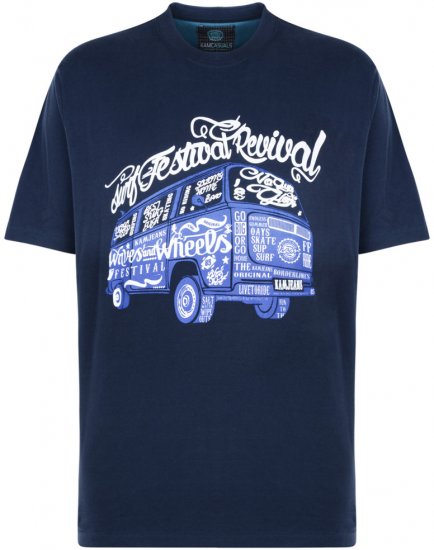 Kam Jeans Festival Combi T-shirt - T-shirts - T-shirts Homme Grande Taille