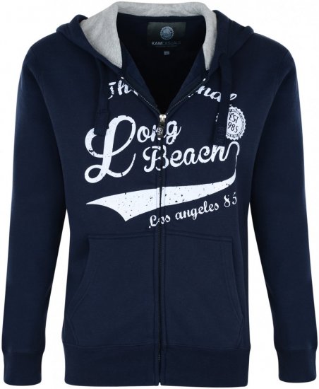 Kam Jeans Long beach Hoody Navy - Sweatshirts & hoodies - Sweatshirts/Hoodies grande taille homme