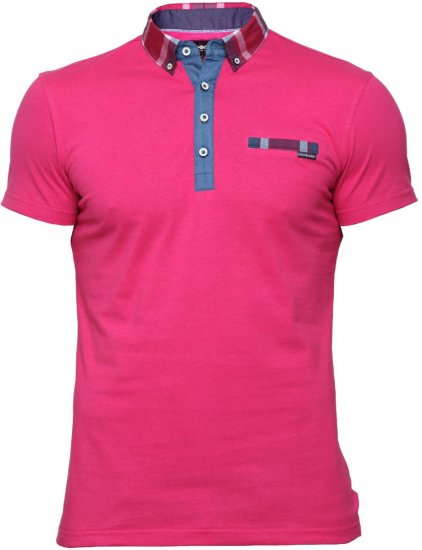 Mish Mash Polo Vinny Pink - Polos - Polos homme grande taille