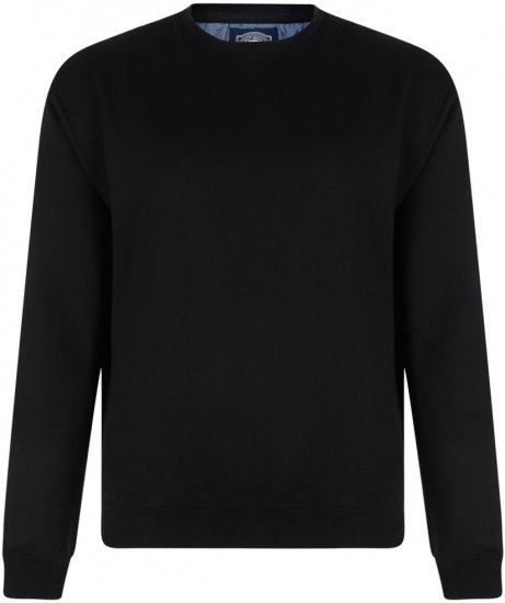 Kam Jeans Sweatshirt Black - Sweatshirts & hoodies - Sweatshirts/Hoodies grande taille homme