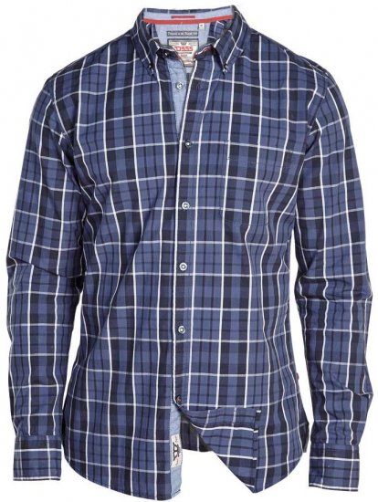 D555 WARWICK Long Sleeve Shirt & T-shirt Combo - Chemises - Chemises Grandes Tailles Hommes