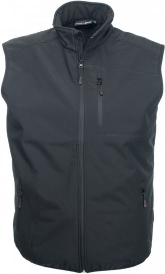 Marc & Mark Softshell-vest Black - Vestes - Vestes homme grandes tailles
