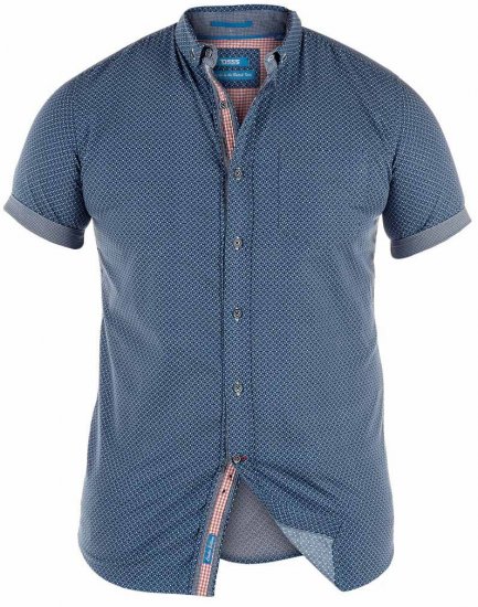 D555 Davion Blue/Navy Shirt - Chemises - Chemises Grandes Tailles Hommes