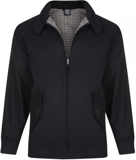 Kam Jeans Harrington-Jacket Black - Vestes - Vestes homme grandes tailles