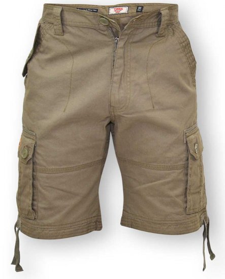D555 Jarrod Cargo Short Khaki - Shorts - Shorts hommes grande taille