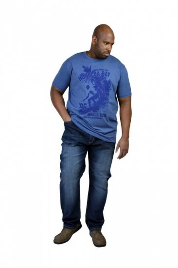 D555 CLAYTON Honolua Bay T-shirt Denim Marl - T-shirts - T-shirts Homme Grande Taille