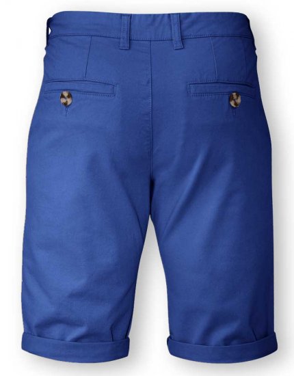 D555 COLTEN Stretch Cotton Chino Shorts Blue - Shorts - Shorts hommes grande taille
