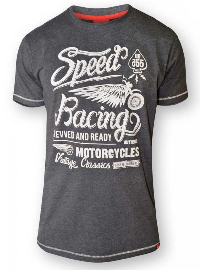 D555 CORTEZ Speed Racing T-Shirt Black - T-shirts - T-shirts Homme Grande Taille