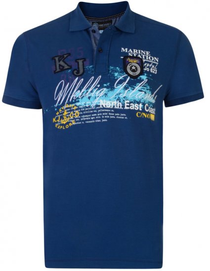Kam Jeans Marine Pique Polo - Navy - Polos - Polos homme grande taille