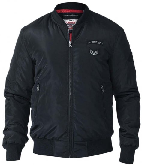 D555 Pedro Bomber Jacket Black - Vestes - Vestes homme grandes tailles