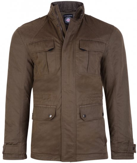 Kam Jeans 70 Suede Finish Coat Dark Olive - Vestes - Vestes homme grandes tailles