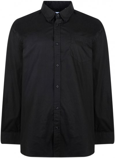 Motley Denim Shirt Long Sleeve Black - Chemises - Chemises Grandes Tailles Hommes