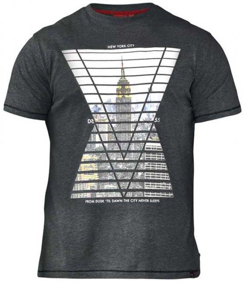 D555 Rox T-shirt Charcoal - T-shirts - T-shirts Homme Grande Taille