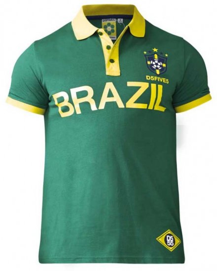 D555 Silva Polo Green - Polos - Polos homme grande taille