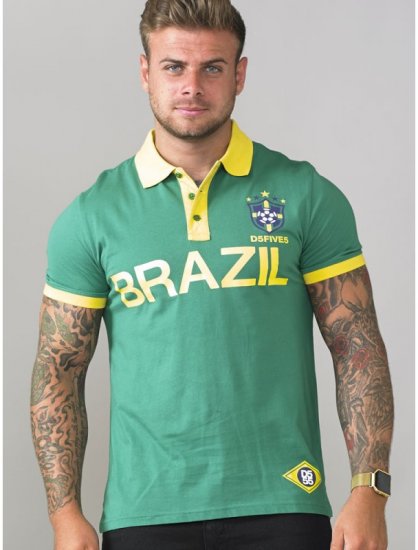D555 Silva Polo Green - Polos - Polos homme grande taille