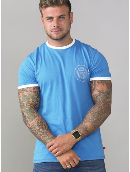 D555 Otis T-shirt Blue - T-shirts - T-shirts Homme Grande Taille