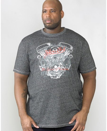 D555 Bradley T-shirt Charcoal - T-shirts - T-shirts Homme Grande Taille