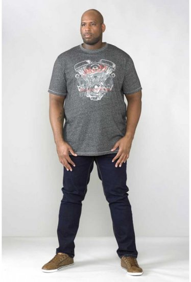 D555 Bradley T-shirt Charcoal - T-shirts - T-shirts Homme Grande Taille