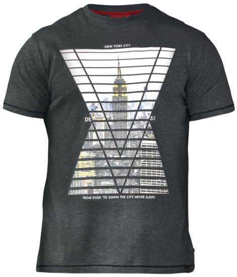 D555 Rox T-shirt Charcoal - T-shirts - T-shirts Homme Grande Taille